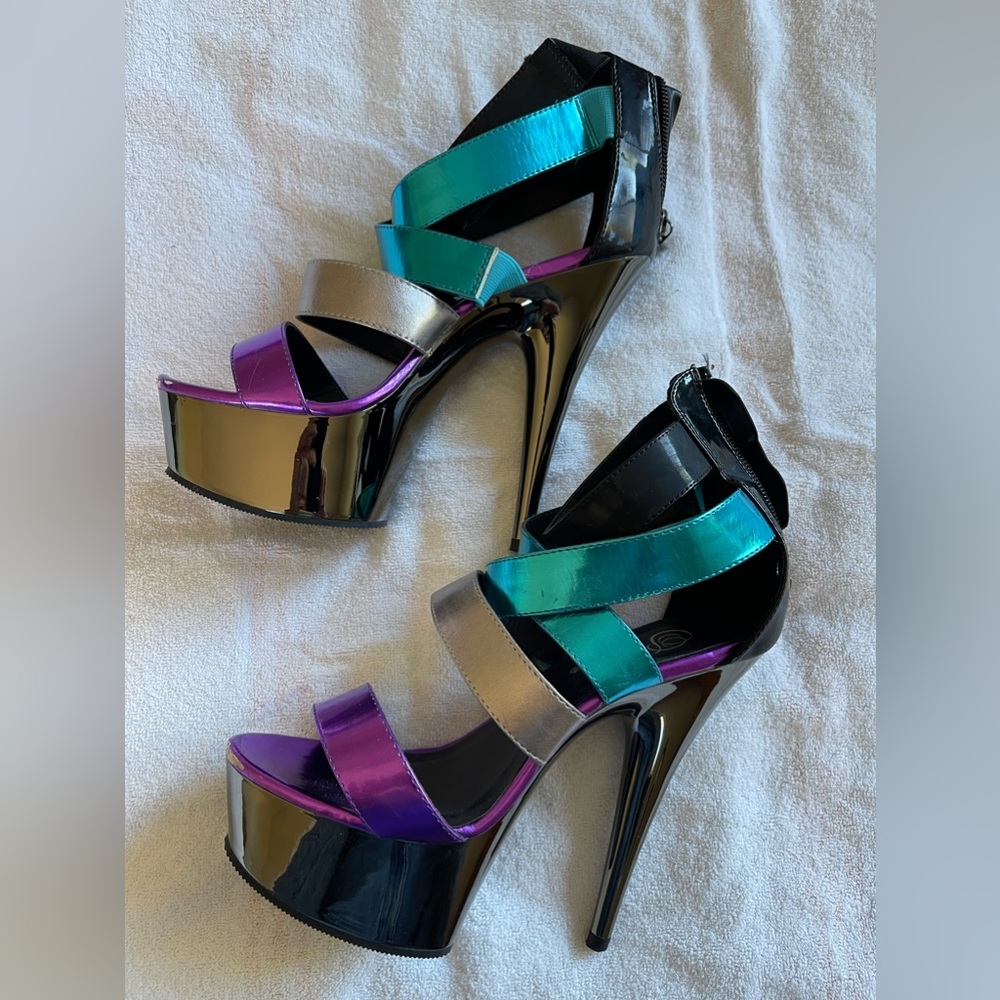 Pleaser delight 6” heel platform pole shoe size 8